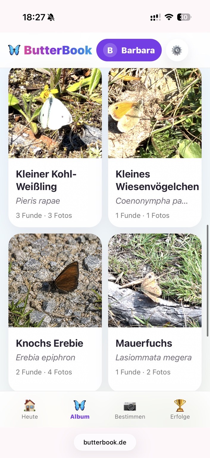 Weitere Arten im ButterBook Album
